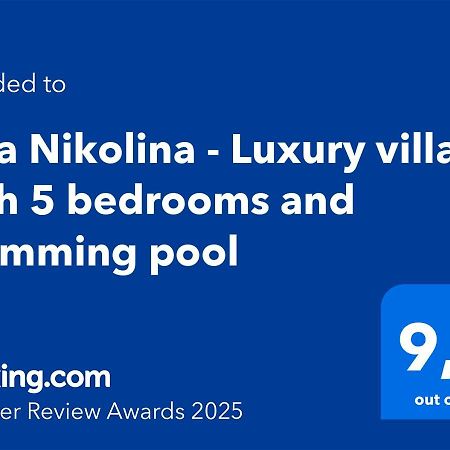 Villa Nikolina - Luxury Villa With 5 Bedrooms And Swimming Pool Воднян Экстерьер фото